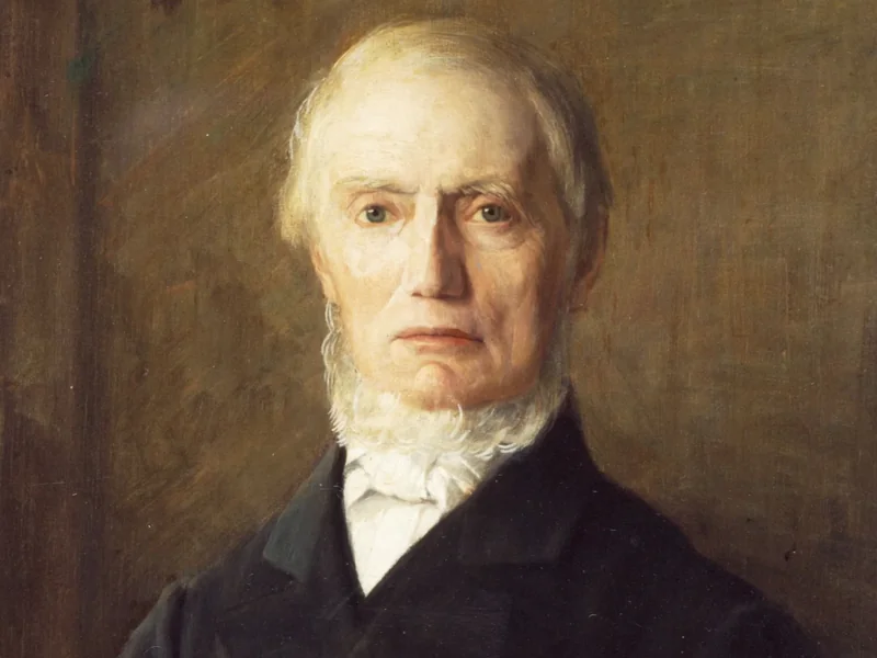 1860-Henri de Cock - Ritratto di Simon van Velzen (1809-1896)